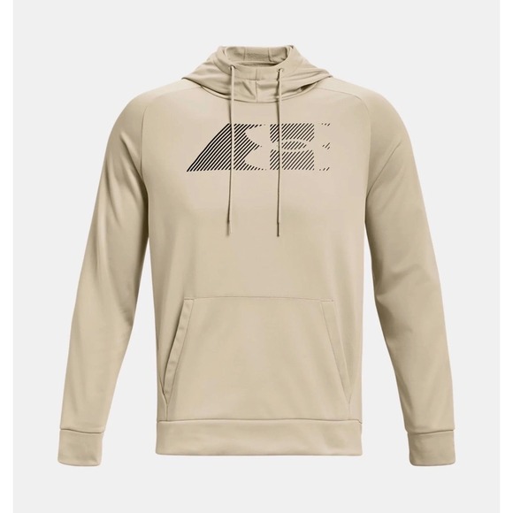 Under Armour Other - Under Armour Mems Size Large Tan Hoodie Fleece Hooded Sweatshirt Kangaroo Pocket